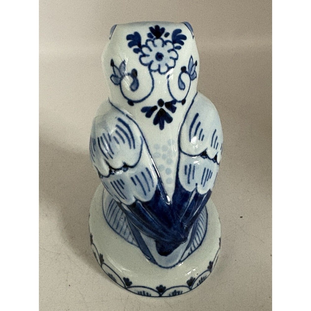 Royal Delft Blue And White Owl Figurine - Picture 3 of 6